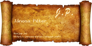 Jánosa Péter névjegykártya