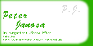 peter janosa business card